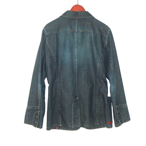 Indian Terrain 100% Cotton Vintage Jean Men's Jacket Coat Size Large - Picture 11 of 11